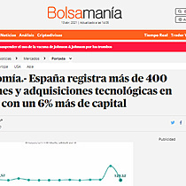 Espaa registra ms de 400 fusiones y adquisiciones tecnolgicas en 2020, con un 6% ms de capital